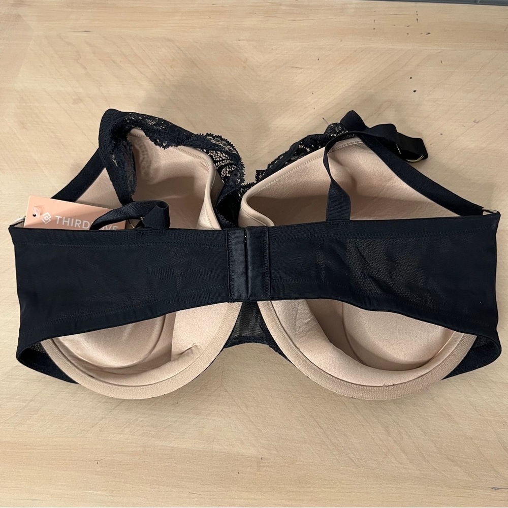 ThirdLove 24/7 Lace Contour Plunge Bra in Black Size 40F NWT - Picture 2 of 6